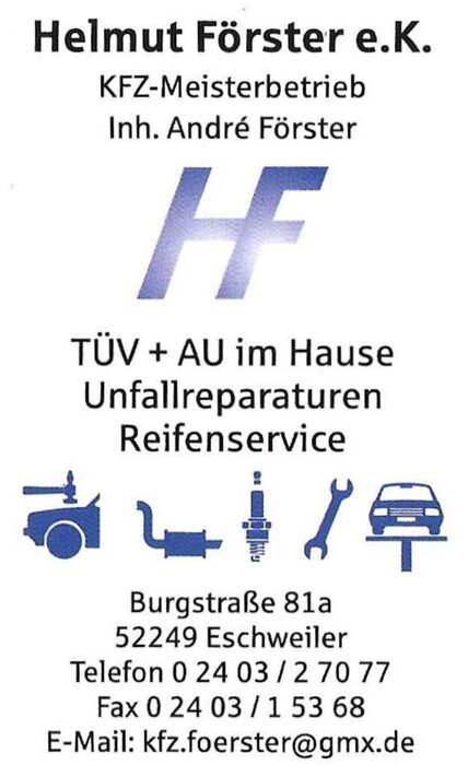 Logo Helmut Förster Kfz-Meisterbetrieb