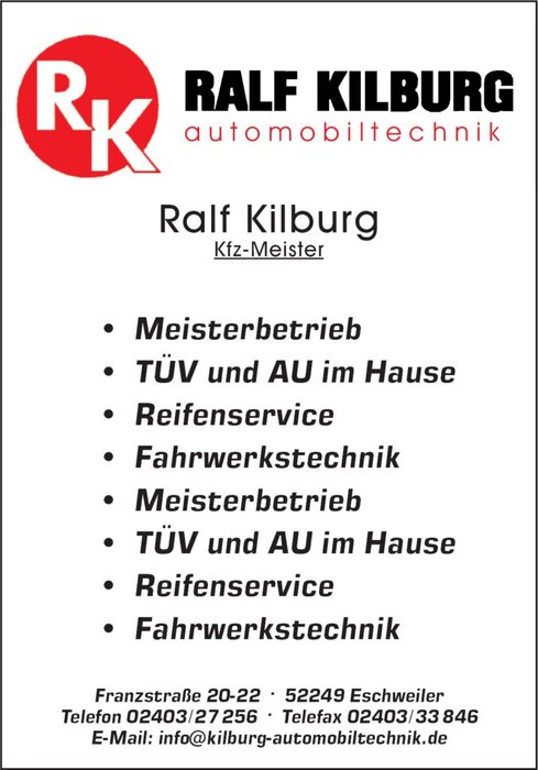Logo Ralf Kilburg Automobiltechnik